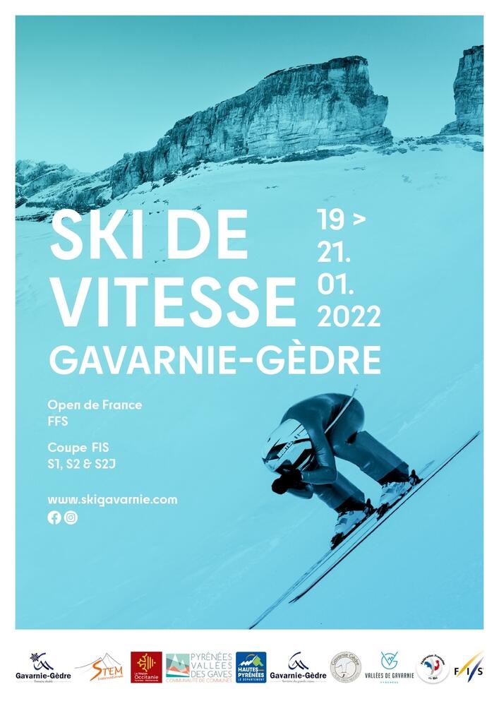 Affiche ski de vitesse Gavarnie-Gèdre 2022